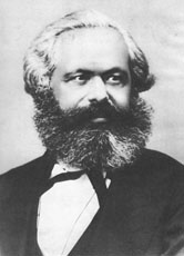 Karl Marx (* 5. Mai 1818 in Trier; † 14. März 1883 in London) gilt mit seinen theoretischen Schriften als wichtiger Wegbereiter des Kommunismus.