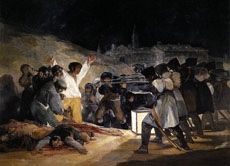 Der spanische Maler Francisco de Goya schildert auf seinem Gemälde "Die Erschießung der Aufständischen" eine Hinrichtung im von Napoléon Bonaparte unterworfenen Spanien.